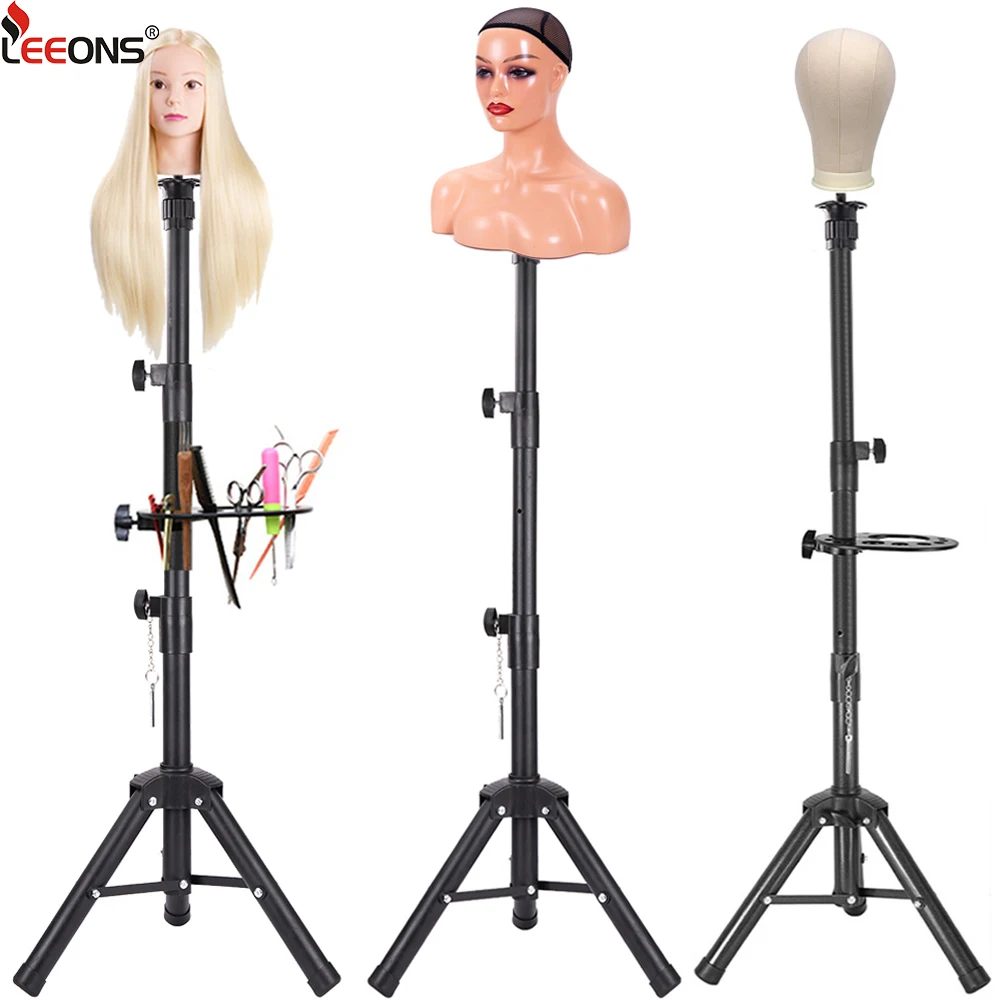 Mannequin Head Tripod Stand For Hairdressers Training Head 55