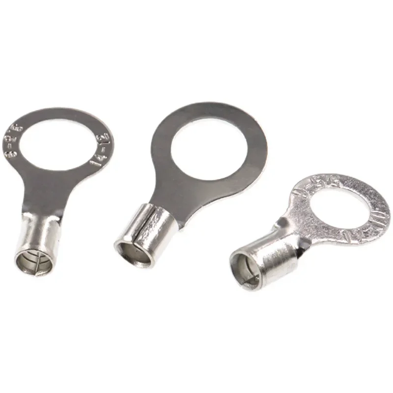 50Pcs RNB Copper Nose Cold Pressed Bare Wiring Terminal RNB1.25/2/3.5/5.5-3.2-4-5-6 Connector