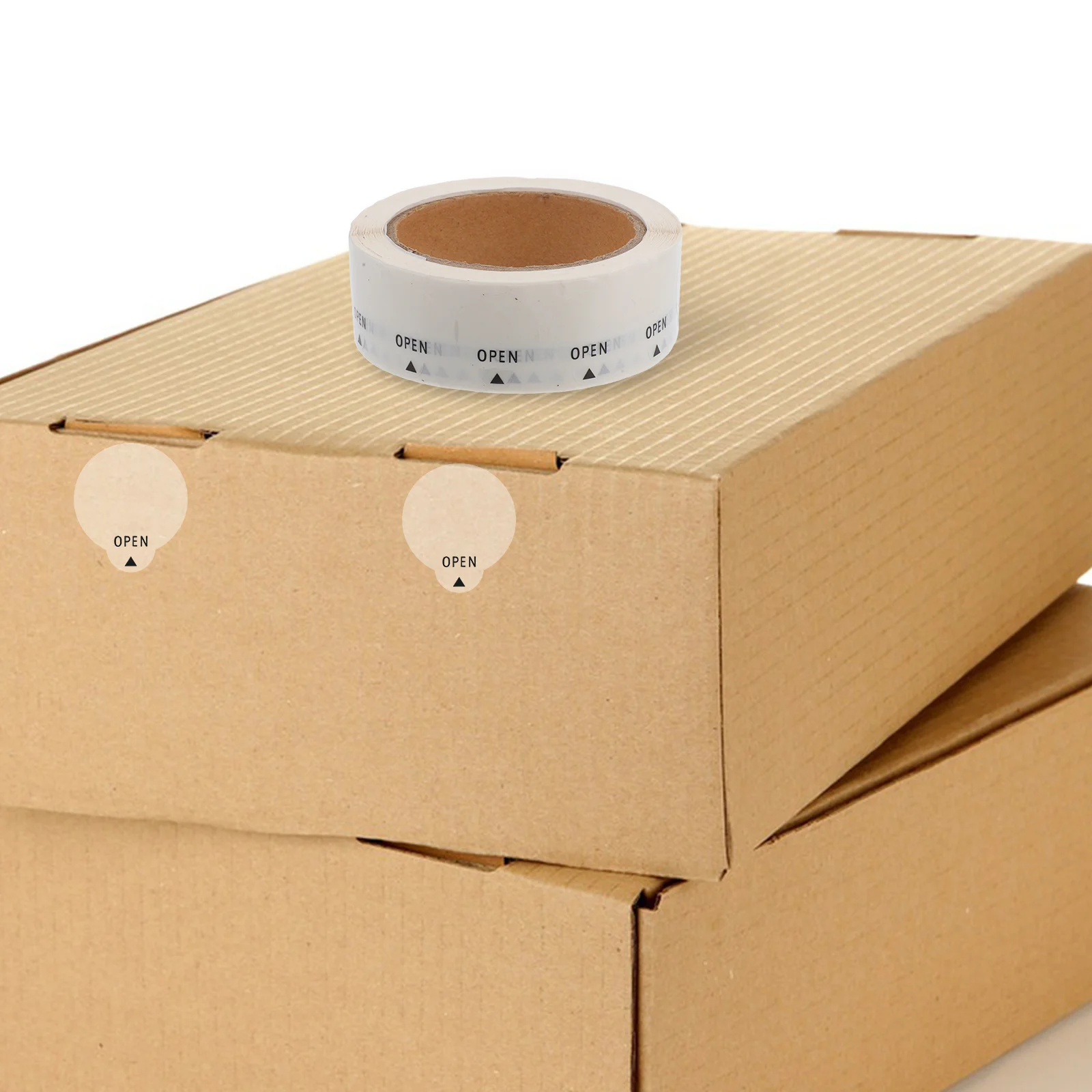 

1000pcs Open Seal Circle Waterproof Round Labels Packaging Shipping Bottle Sealing Label For Moving Boxes Envelope Seals