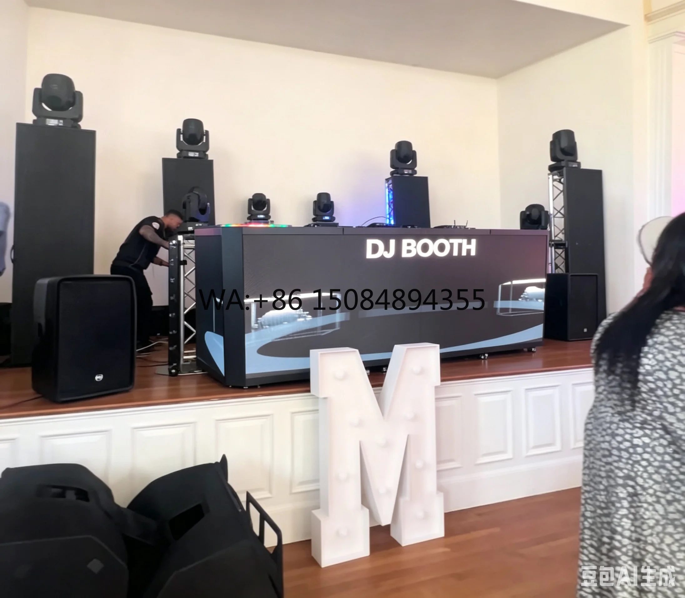 Zhiyu Mobile DJ Booth P2.6 LED Screens for Events Foldable DJ Booth for Wedding