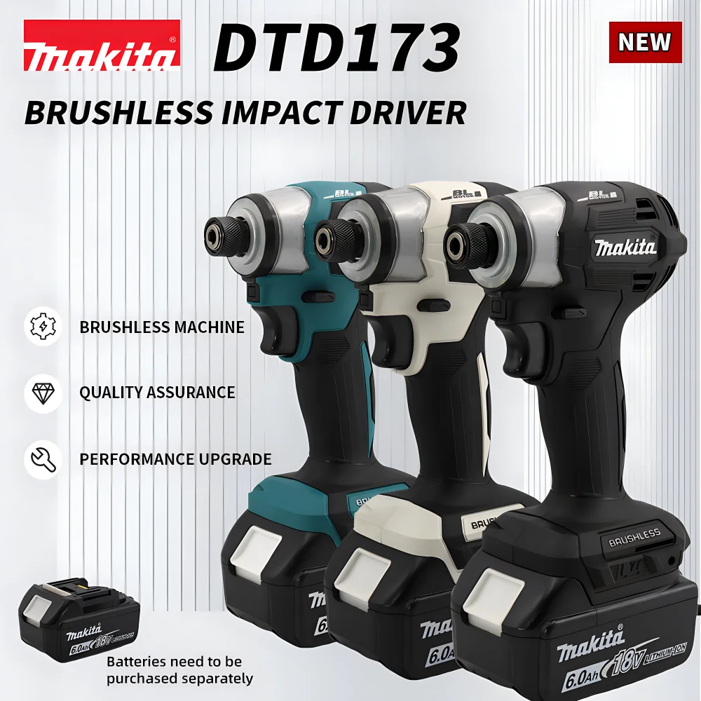 

Makita DTD173 180N.m Brushless Impact Driver Multifunction Cordless Electric Screwdriver Motor Power Tool For 18V Battery