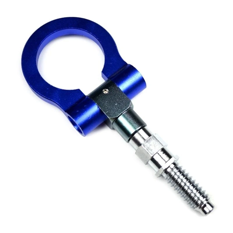 Front Bumper Trailer Ring Eye Towing Tow Hook Screw Aluminum Alloy for Vehicles
