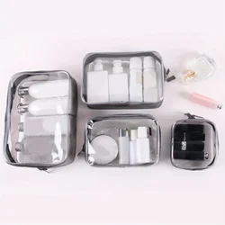 1pc Transparent Cosmetic Bag Carry-on Portable Waterproof Travel Storage Bag Unisex pvc Cosmetic Plastic Storage Pouch