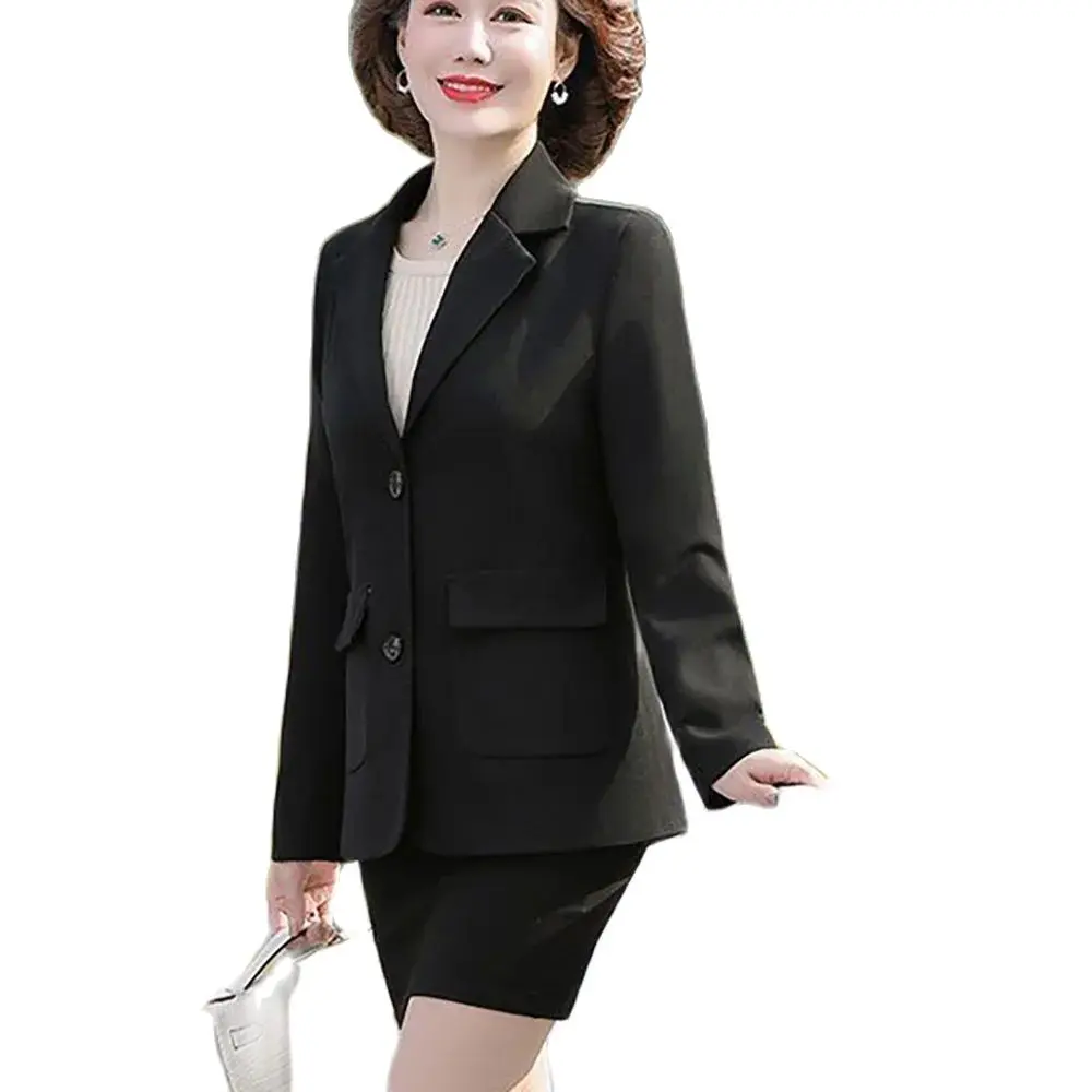 

Women's Suit Spring And Autumn Fashion Middle-aged Mom Western Style Self-cultivation High-end Temperament Loose Casual Coat Tid