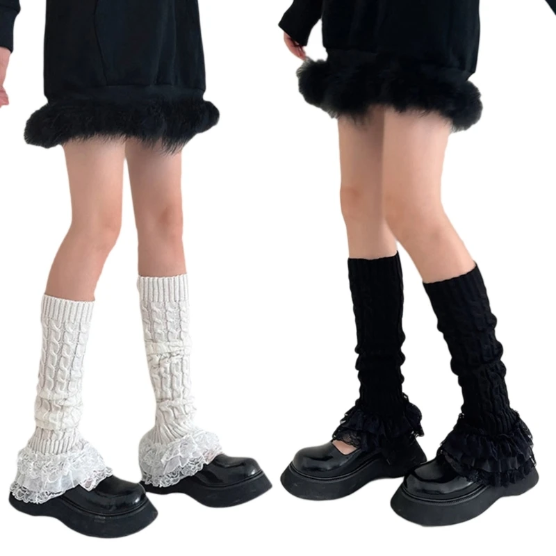 

Women's Knitted Winter Warm Leg Warmers Long Socks Boot Cuffs Legging Pads Knee Brace Pads Calf Warmers Sleeves