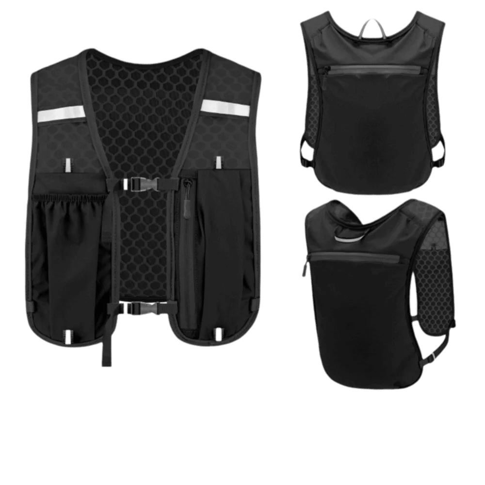 Waterproof Nylon Running Water Bottle Storage Vest Lightweight With Phone Holder Running Vest Reflective Cycling Vest Outdoors