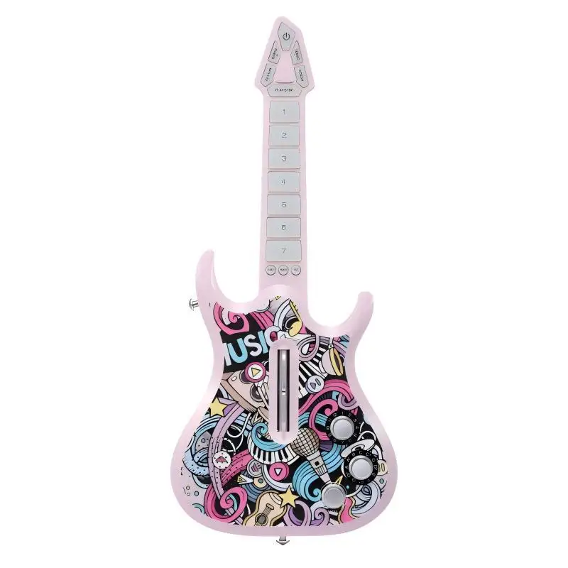 Smart Electronic Guitar, Stringless Portable Silent Instrument for Kids Music Education, Beginner Friendly Musical Toy