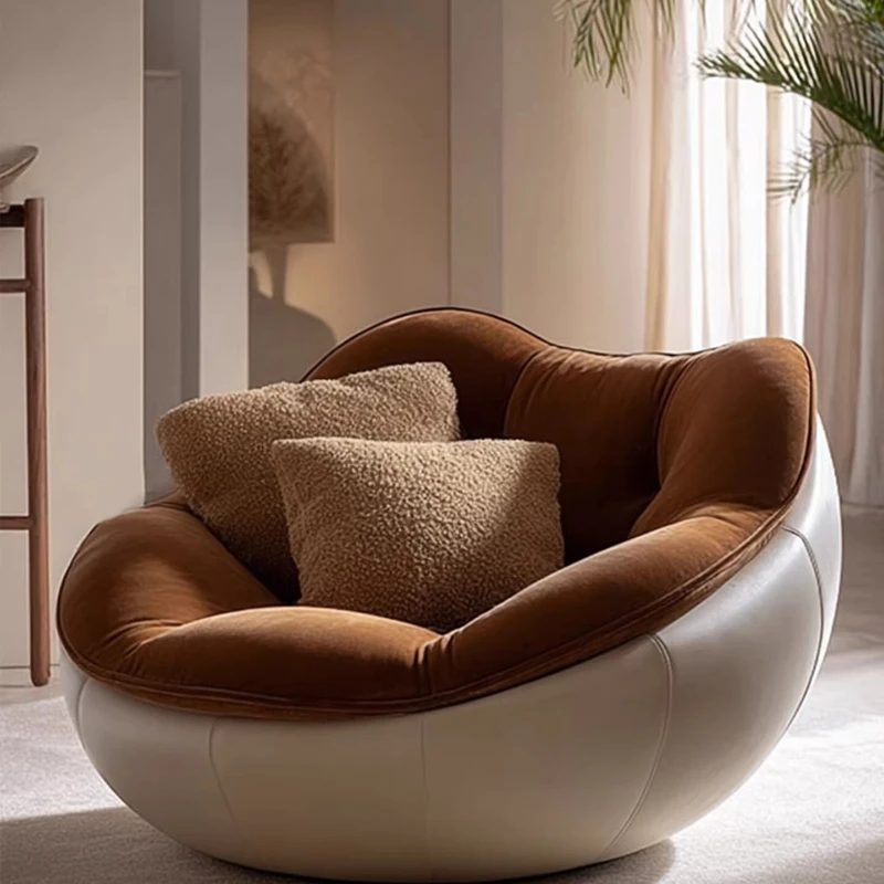 

Minimalist rotating fabric sofa single chair modern simple leisure chair