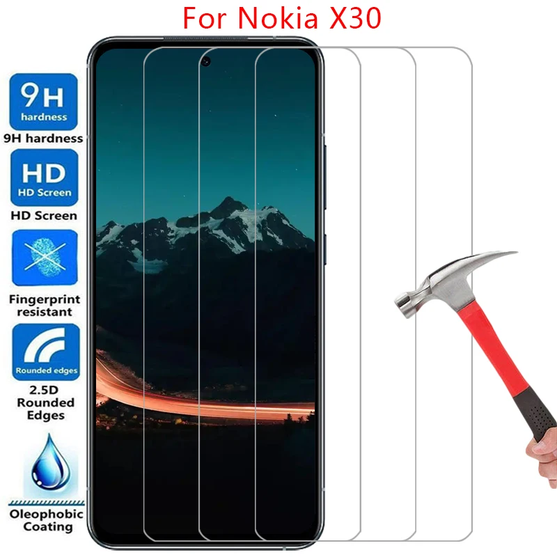 Protetor de tela para nokia x30, vidro temperado protetor para nokiax30 x 30 30x 5g, película de vidro 9h noki