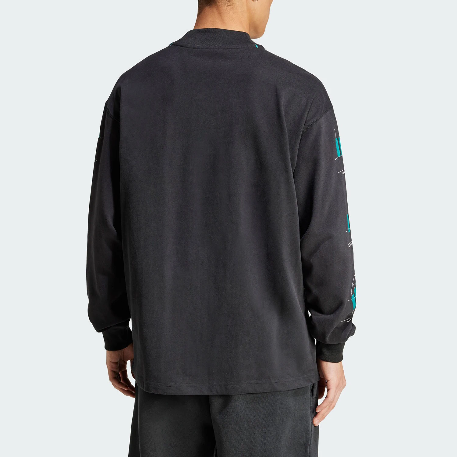 Adidas Official Genuine EQT GFX TEE LS Men's Round Neck Long Sleeve T-Shirt JN4849