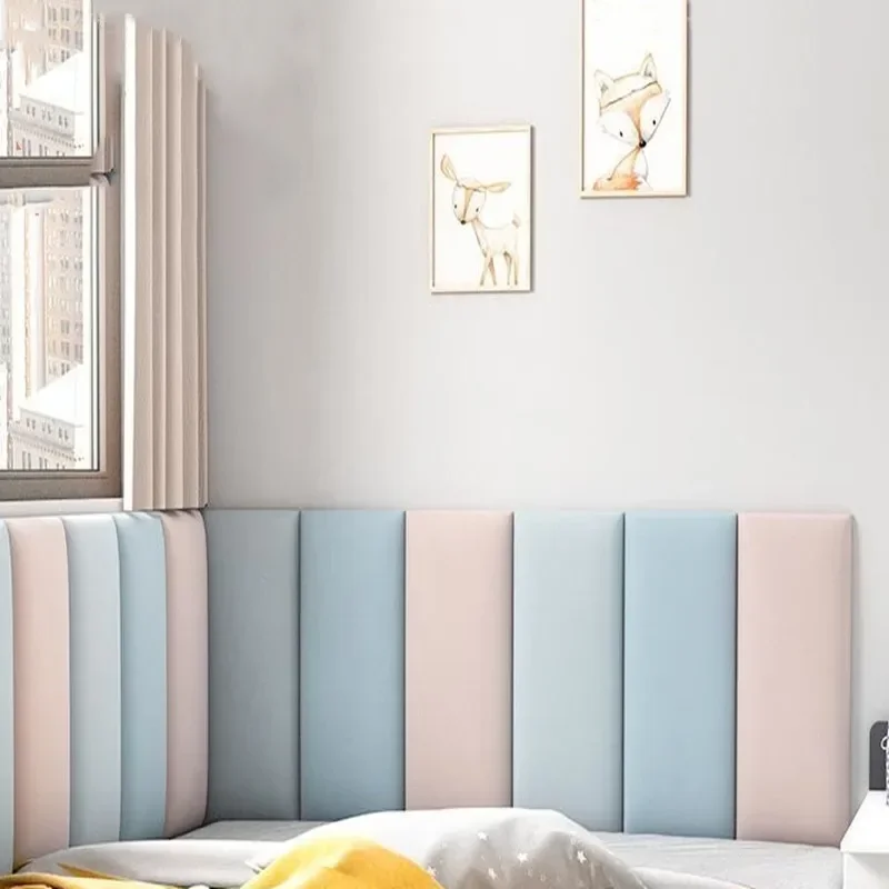 3Dベッドヘッドボード,粘着性のフロントパネル,衝突防止畳の壁紙,寝室の装飾