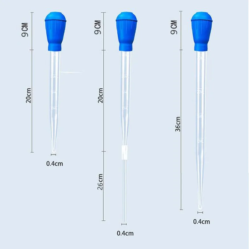 Wydłuż pipety akwarium syfon akwarium odkurzacz prosty urządzenia do oczyszczania do zmieniacza woda akwariowa 29cm 45cm 30ml 50ml