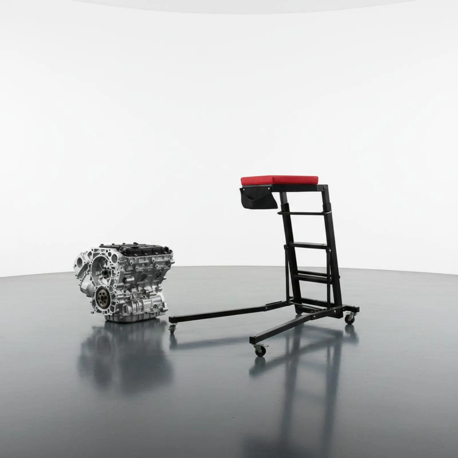 

Car Repair Seat 200 Kg Load Rolling Mechanic Seat Mechanic Creeper Stool Heavy Duty Engine Work Stool Iron Frame for Garage