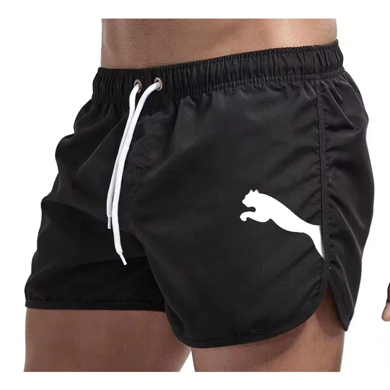 Shorts de praia casual masculino, shorts de natação, shorts sexy prancha de surf, marca da moda verão