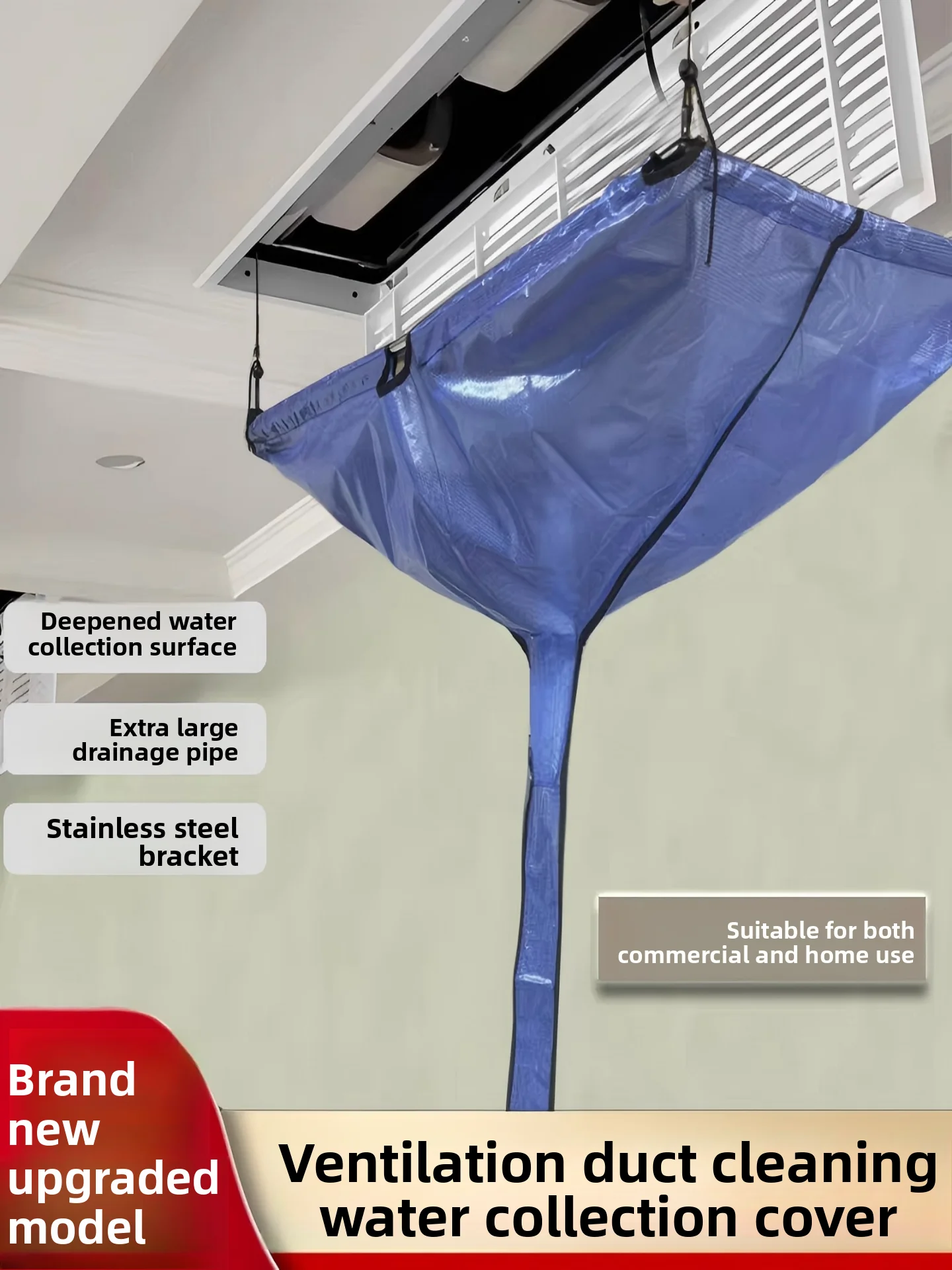 

Thiened прозрачный водонепроницаемый воздуховод для кондиционирования воздуха, крышка для сбора воды, легкая чистка, не требуется разборка