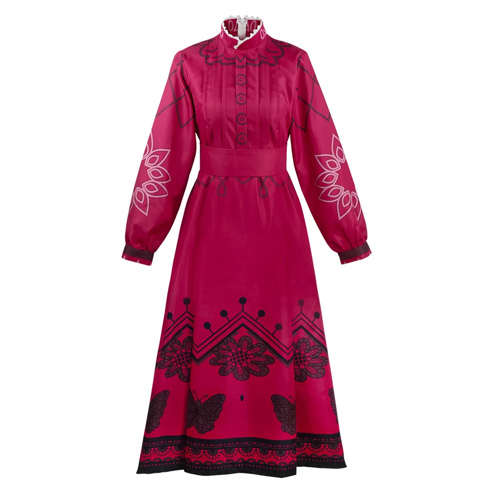 alma pink dress movie Movie Encanto Mirabel Cosplay Costume Grandma Abuela Alma Dresses Belt  Halloween Cosplay Mirabel Clothes