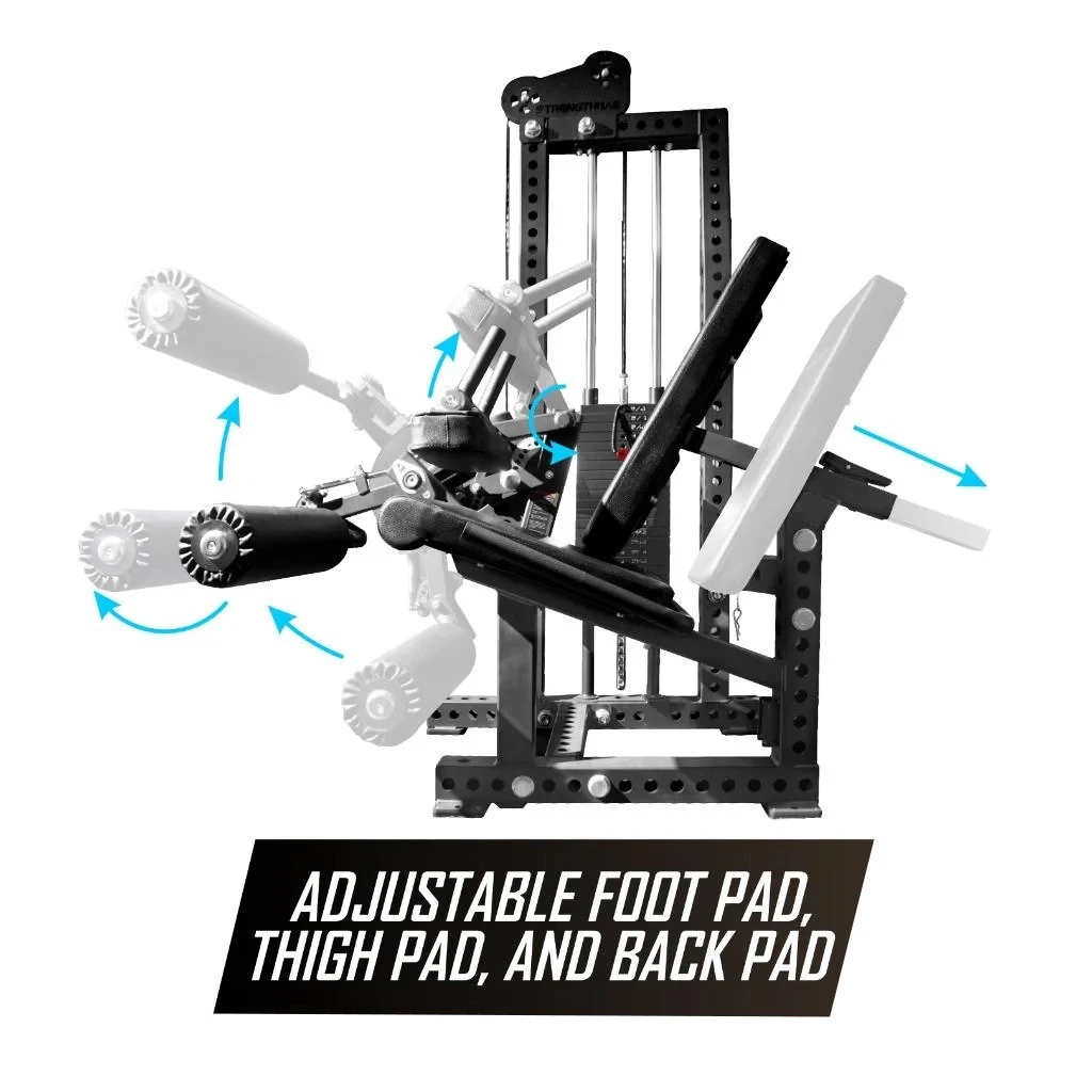 YTYIN Titanium 2-In-1 Seated Leg Extension And Leg Curl With 3mm Heavy Duty Steel,300LB Weight Stack Multifunction Gym Equipment