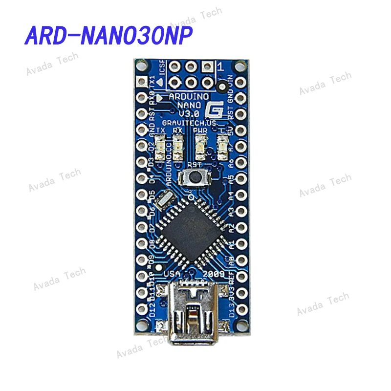 Avada Tech ARD-NANO30NP Development Boards & Kits - AVR Arduino Nano 3.1 W/ATMEGA328 NO-PIN