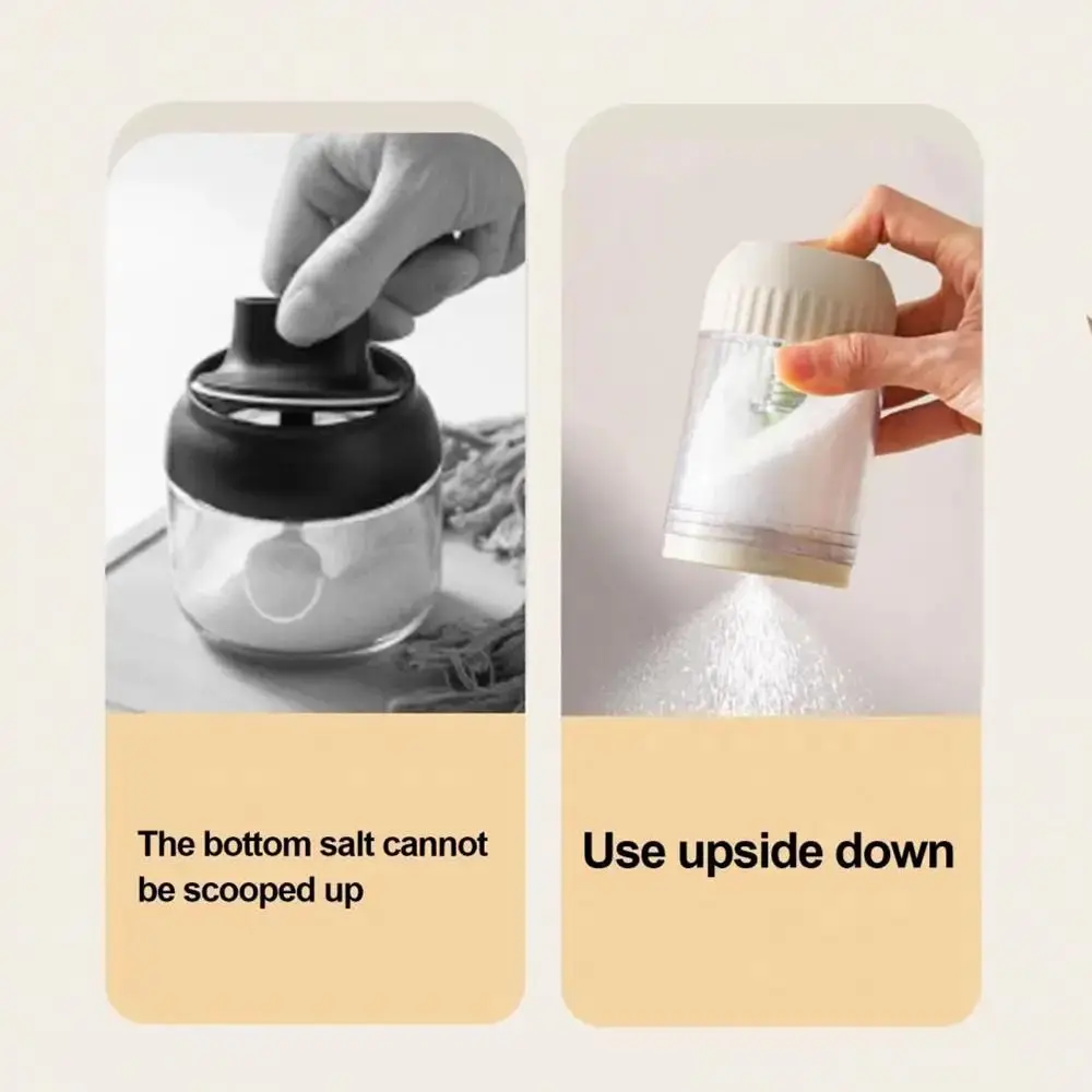 

3Pcs Plastic Quantitative Salt Control Bottle Portion Control with Docking Hole Press-Type Spice Dispenser Sealed