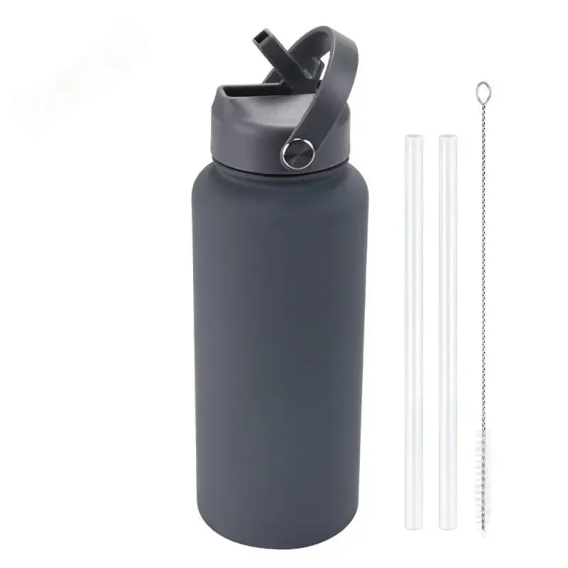 

1l large capacity insulated cup lid with straw portable portable outdoor sports cup lid