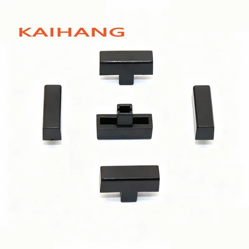 10PCS Plastic Black Cap T-Shaped Key Cap Power Switch Cap Self-Locking Switch Cap Square Hole 3.2*3.2mm