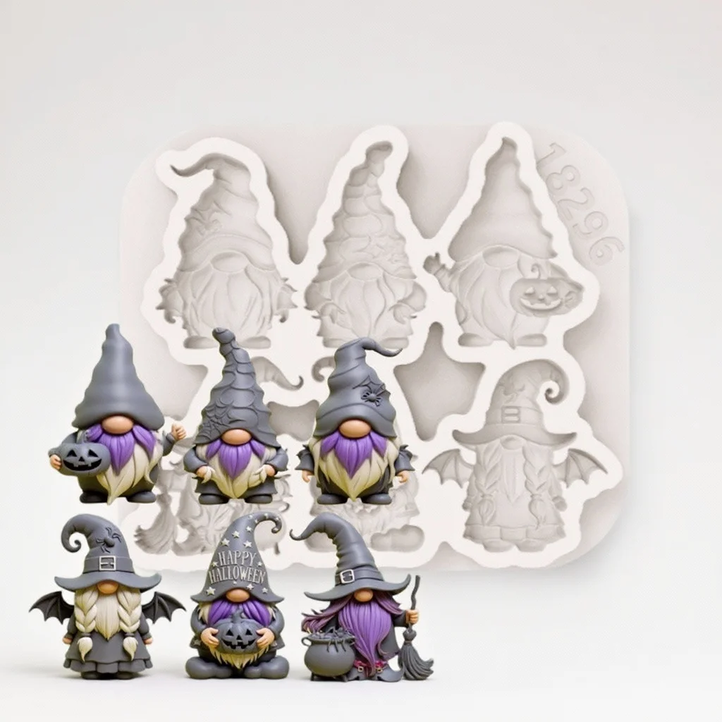 Zwerg-Silikonform, Halloween, Weihnachten, Zwerge, Fondant, Kuchendekoration, Werkzeuge, Cupcake-Topper, Schokolade, Basteln, Paste, Polymer-Ton