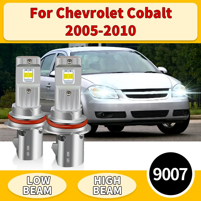 

2 шт. для Chevrolet Cobalt 2005-2010 12 В турбо светодиодная лампа HB5 9007 мощная 30000LM светодиодная лампа для фар Canbus дальнего/ближнего света