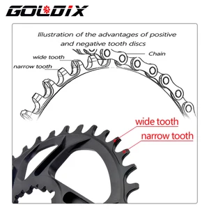 Goldixketten durch Fahrrad, schmales, breites Rad, Kurbelkrone für SRAM 3-Bolt-Einzelscheibe, 30 t, 32 t, 34 t, 36 t, 38t Hauptverkaufspedalinho - №10