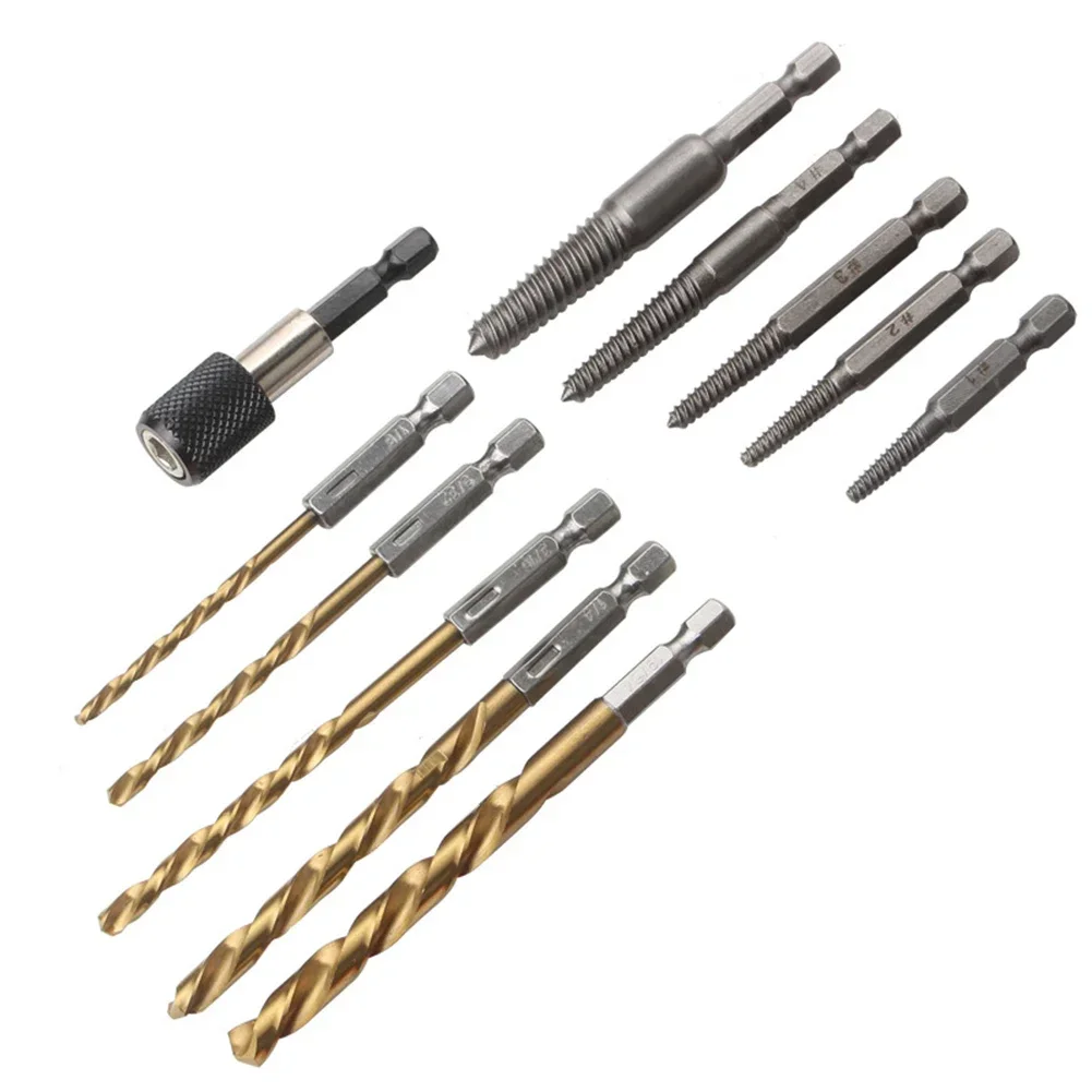 Broken Screw Remover Drill Bit Set Workshop Use High-Temperature Quenching Wear Resistance Cobalt HSS Material