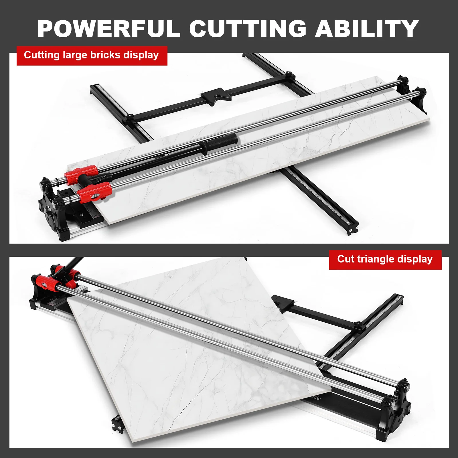 Heavy Duty Push Blade Cutter Shockproof Large Slabs Cutting Tool Anti-Slip Improves Work Efficiency