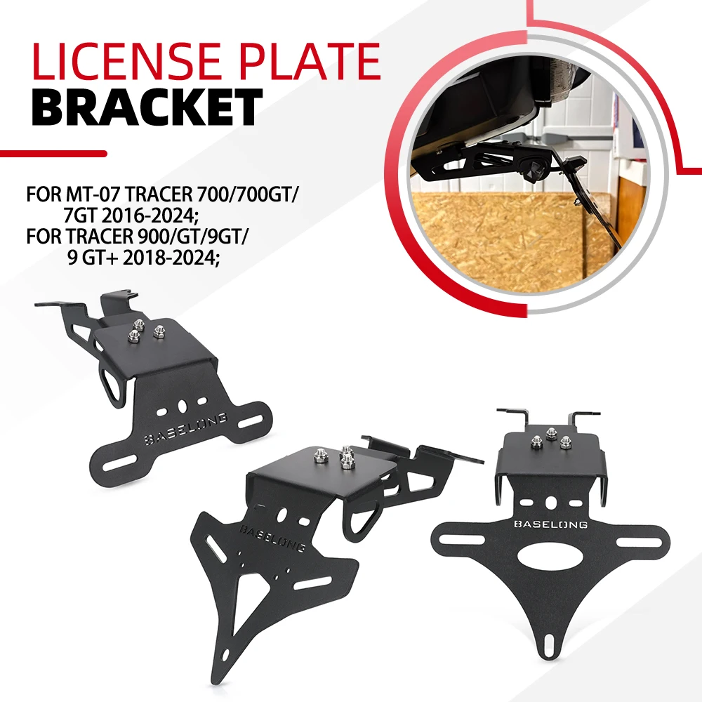 For Yamaha Tracer 9 /9GT Tracer9 GT+ MT-07 Tracer 7/700 Motorcycle License Plate Holder Bracket Rear Tail Tidy Fender Eliminator