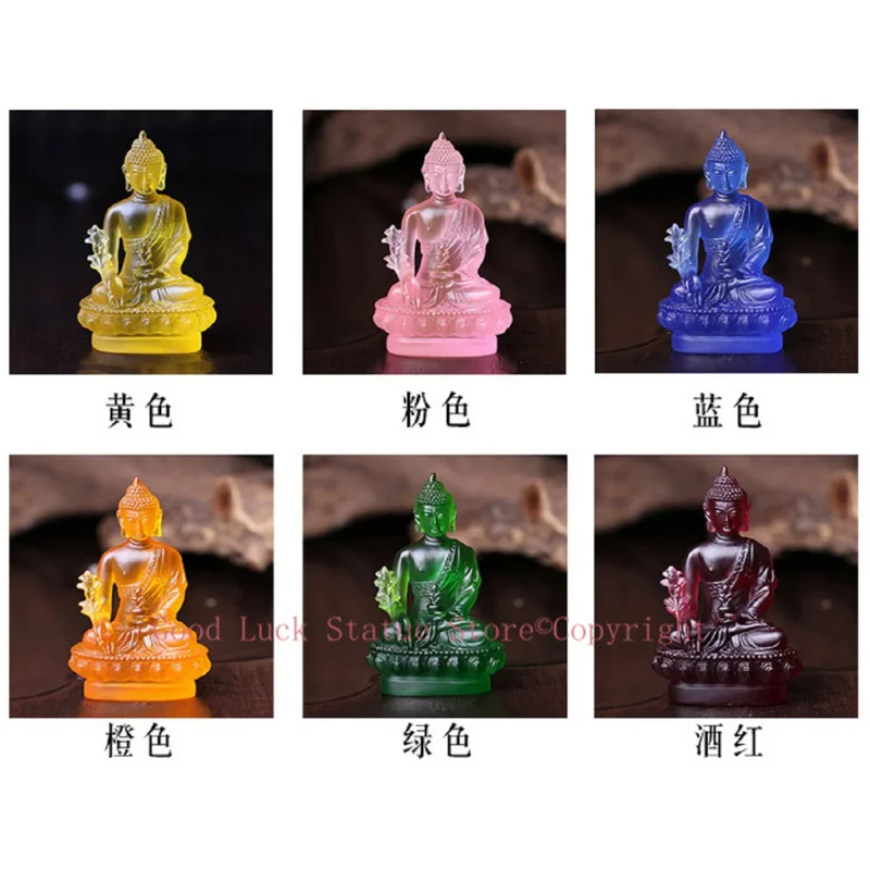 Wholesale Buddhist supplies 7 color the Medicine Guru Buddha statue home Temple Buddhism ART Decorative Buddha statue