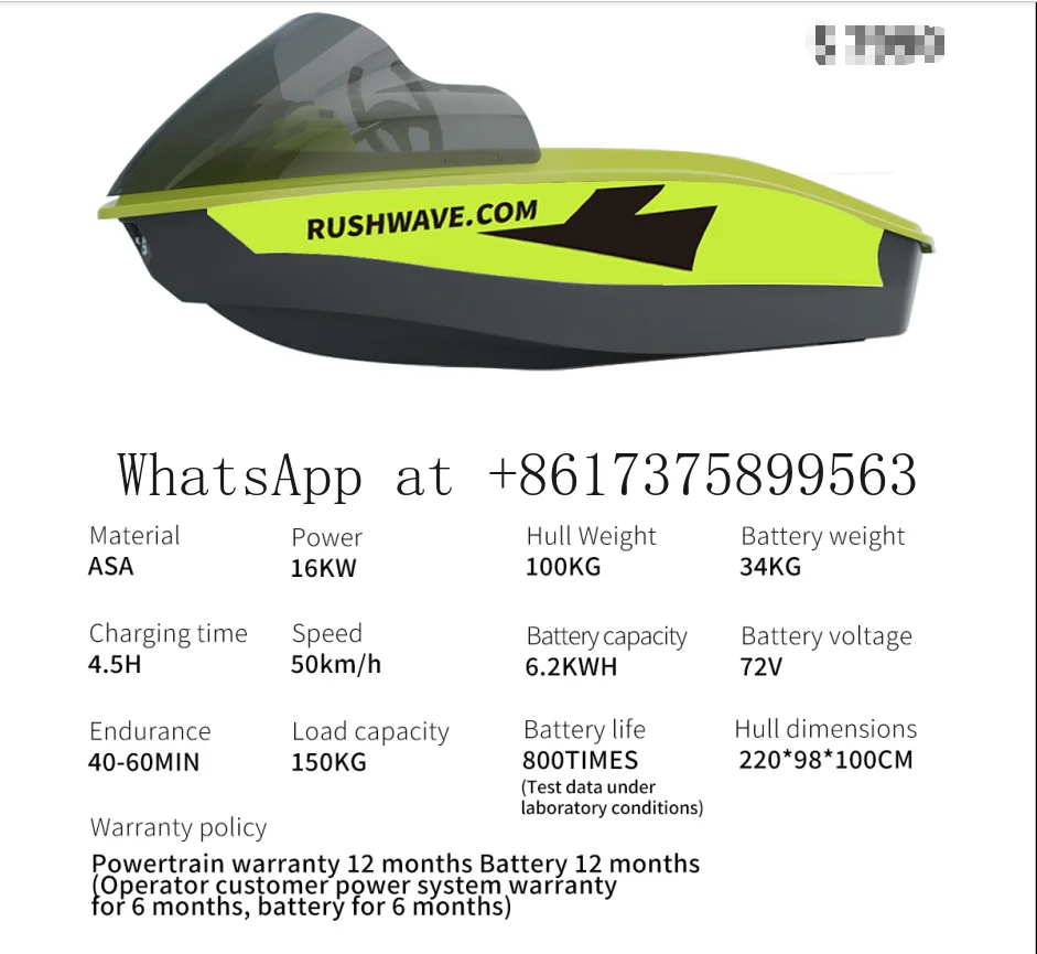 

RUSH WAVE BOAT V1 Easy to operate and user-friendlyIncrease the stability and strength of the hull