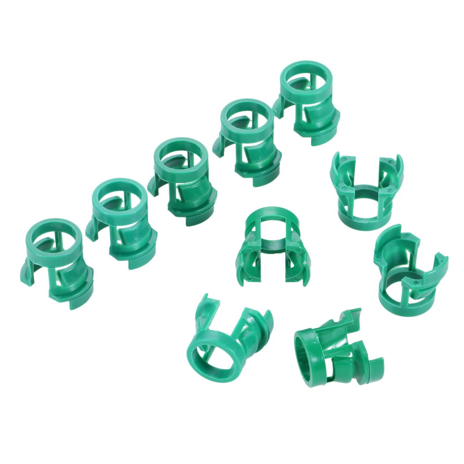 10PCS Car Transmission Tubing Clamp Clip Fastener Buckle For Volvo Old S80 XC90 Plastic Fasteners Auto Accessories Green