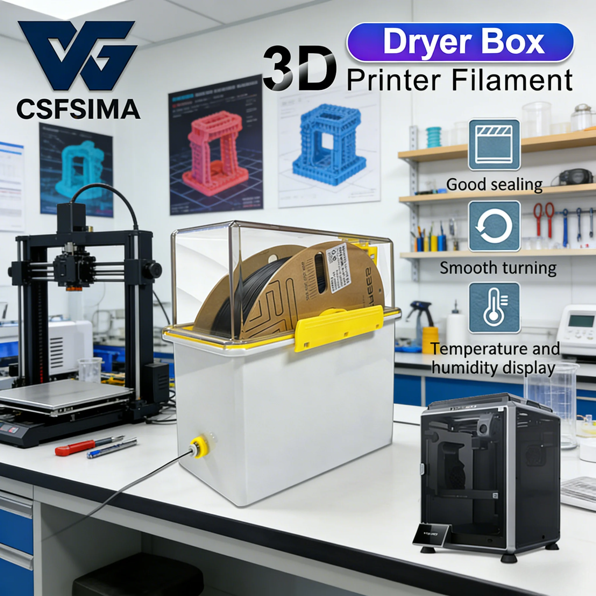 Sealed Moisture-Proof Filament Dry Box Storage for 3D Printer PLA PETG Nylon Consumables Filament Dryer Alternative