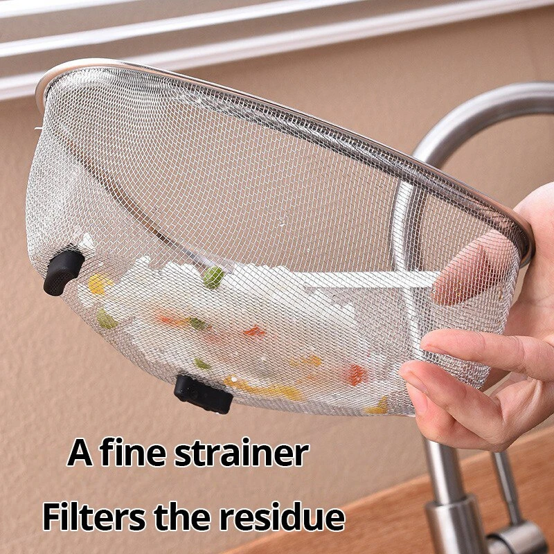 Sink Triangle Drain Basket Stainless Steel Kitchen Residue Filter Net Basket Leakage Wash Vegetable Basket Storage Shelf