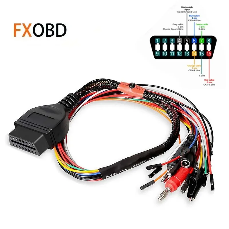 12V Switch OBD2 Diagnostic Adapter MPPS V18 OBD Breakout Tricore Cable ECU Boot Pinout Jumper To OBD 2 MPPS Universal Cable V21