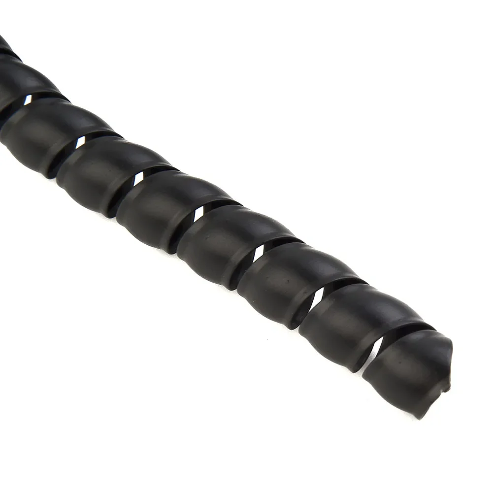 Black Hydraulic Hose Guard 8/10/12 Mm Wire Organizer Cable Protection Sleeve Spiral Wrap Winding Protector Pneumatic Tools Parts