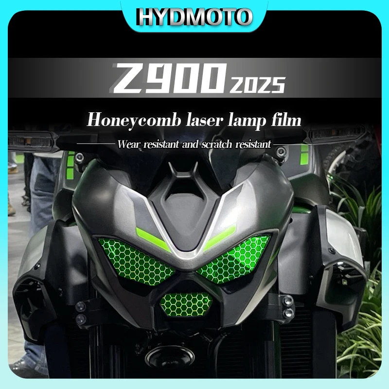 

For Kawasaki Z900 Z 900 z900 z 900 2025 motorcycle honeycomb film sticker smoked black tail light protection film accessories ﻿