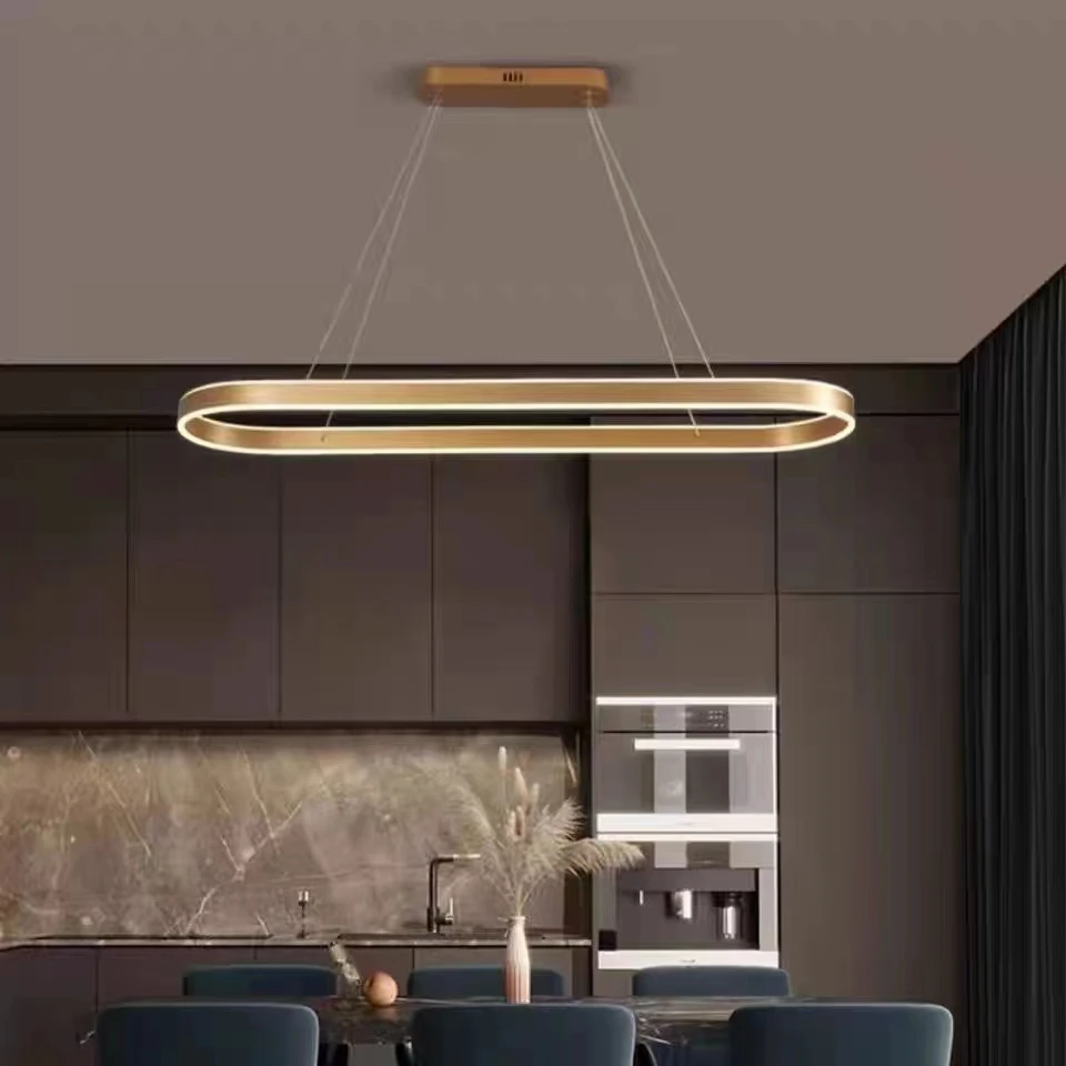 Moderne Ring Led Hanglampen Dimbaar Voor Eetkamer Keuken Woonkamer Slaapkamer Kroonluchter Binnenshuis Decoratieve Lampen