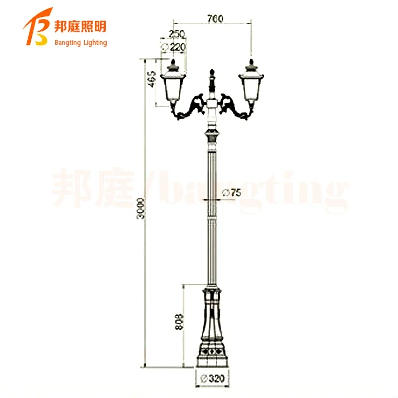 New design led ip65 waterproof street lamp outdoor garden light