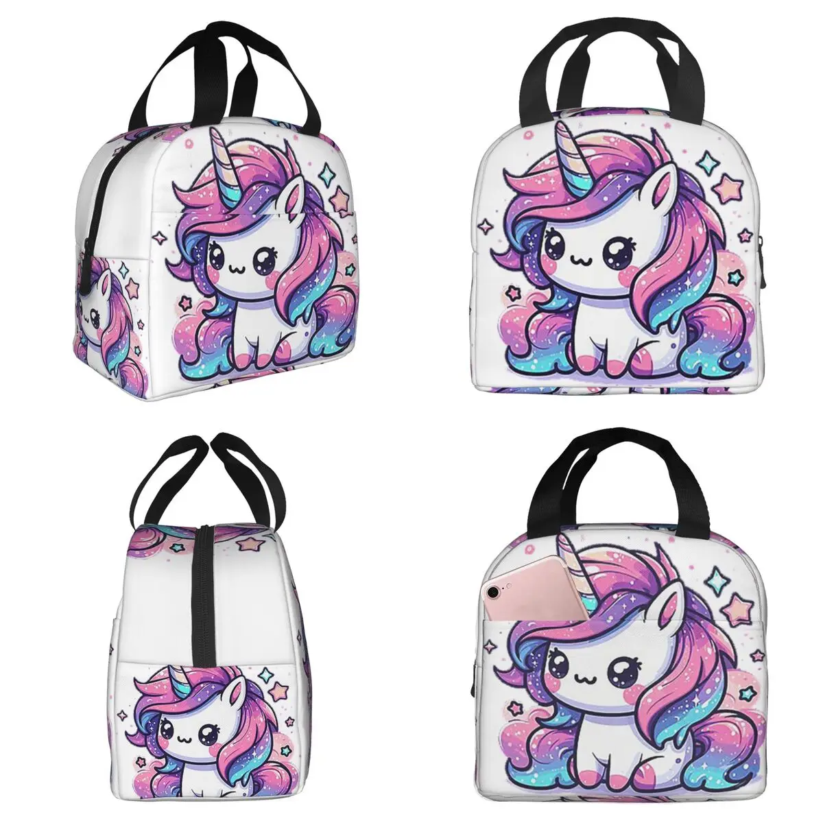 

Термосумка для обедов Sparkle Unicorn Magic для детей, школьная термосумка-холодильник, герметичный контейнер для еды