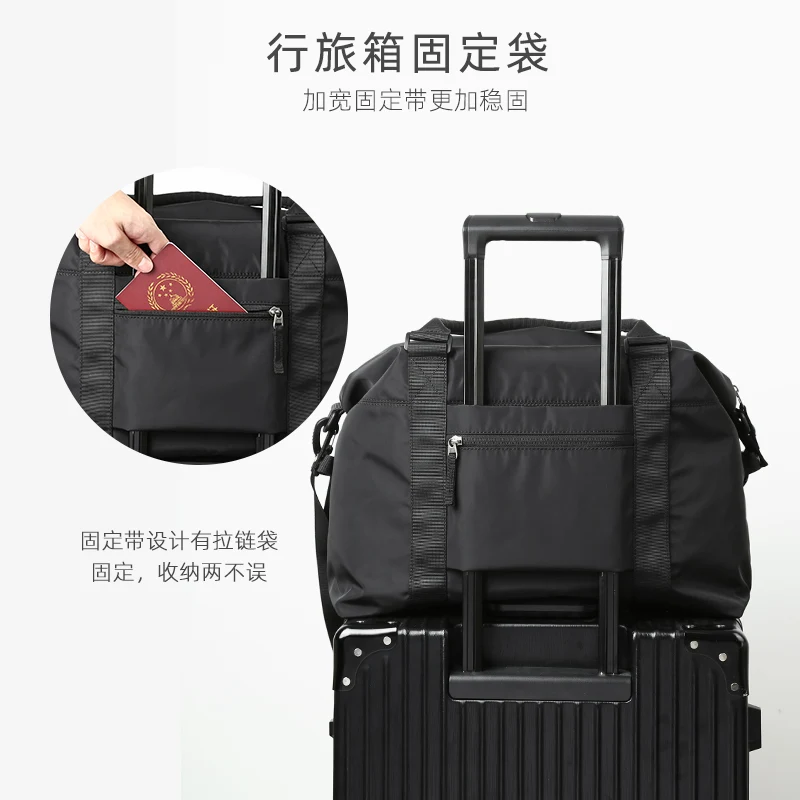 2024 Travel Bag Waterproof Men\'s Traveling Shoulder HandBag Oxford Casual Tote Duffle Fashion Luggage Practical Shoulder Bag