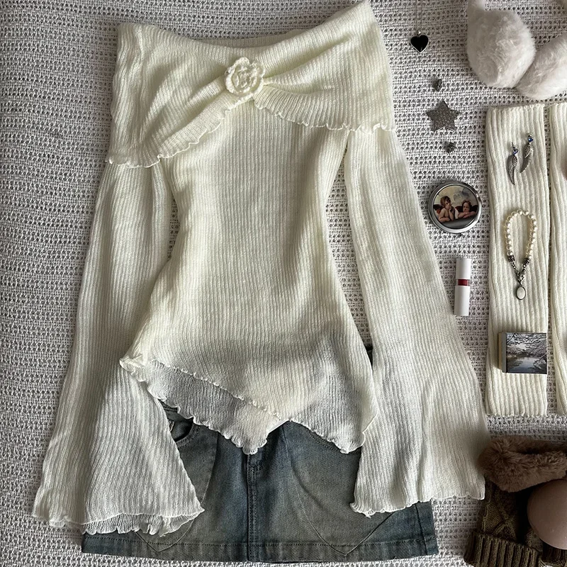 

Unique Y2k Long sleeve Top Harajuku Solid color K-Sweet Punk Long sleeve T-shirt Rock Goth Streetwear Crop top Fashion Baby Tee