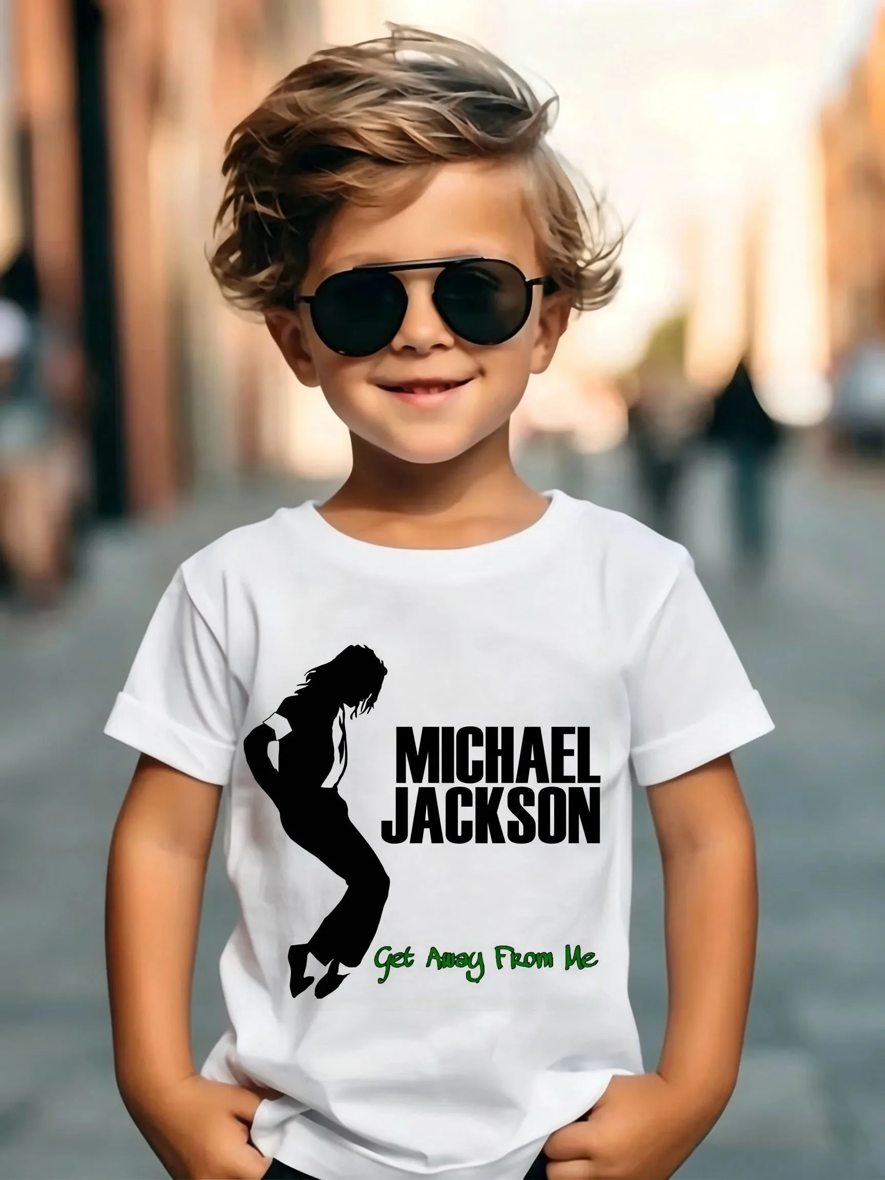Michael Jackson Modern Redesign T-shirt Men and Women Summer Cotton Y2K Clothing Fashion Round Neck Short Sleeved Tee Fan Gifts