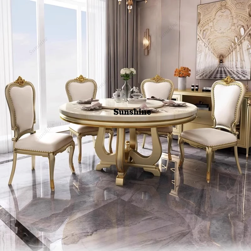 

Gold Dining Table Luxury Modern Living Room Round Dining Table Restaurant Nordic Mesas De Comedor Furniture Home