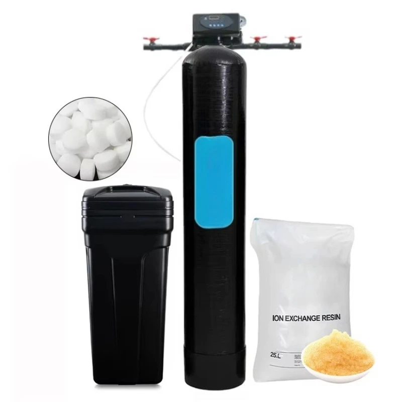 

Whole-house water filter ion exchange resin softening salt-based water softener system