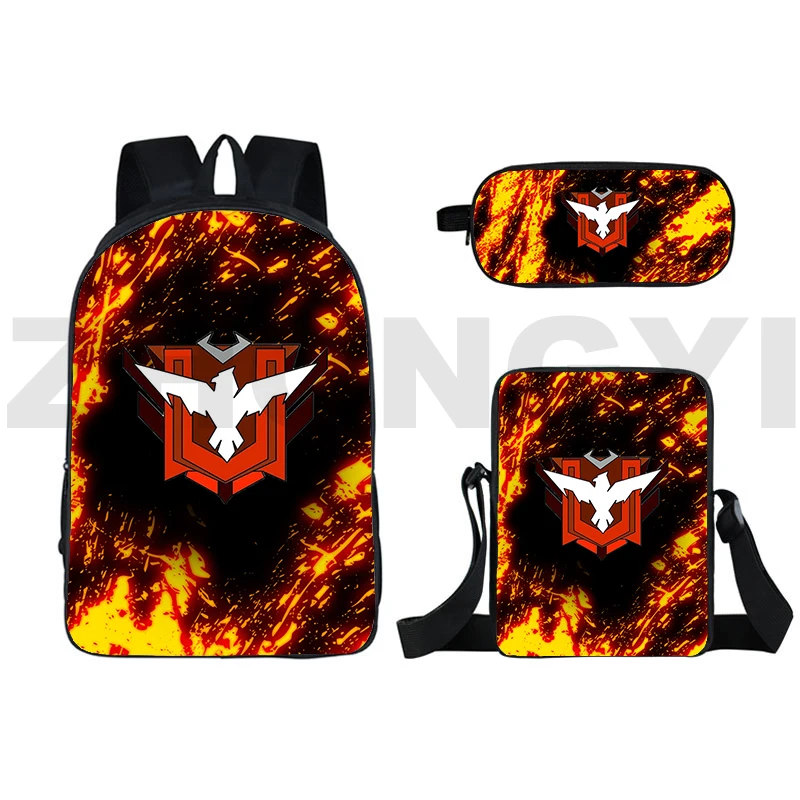 

3D Anime Free Fire Garena Backpacks 16 Inch Kids Travel Bookbag Bagpack Cartoon School Bag Fashion Cute Pencil Case Shoulder Bag