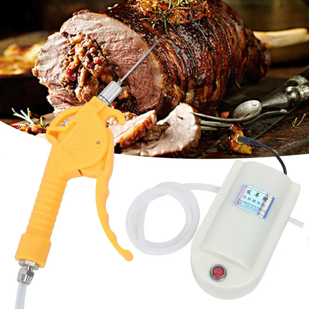 50W Electric Double Pump Meat Processor Injector Meat Saline Syringe Pump NEW