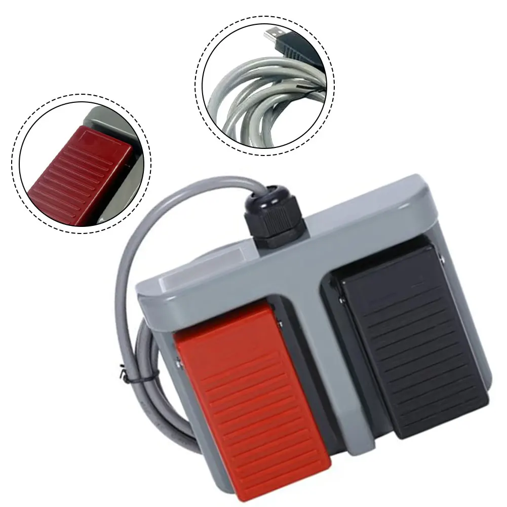 Red Black Dual Foot Switch Momentary Pedal Controller For Gaming Image Editing USB Wired Wireless Industrial Switch Accessories view 6